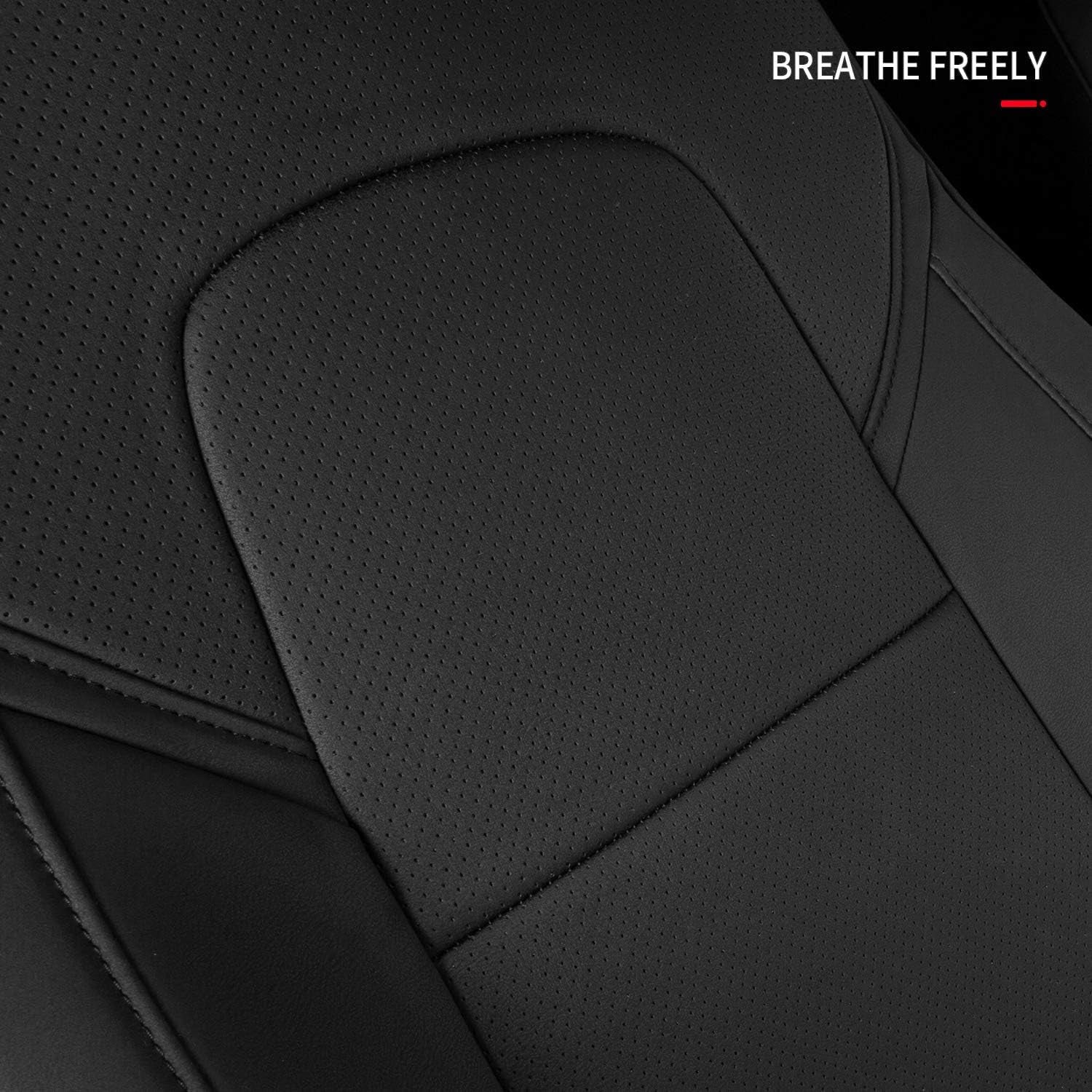 Seat Cover Compatible with Tesla Model 3 Model Y Car Seat Cover PU Seat Protector Replacement for 2017-2023 Tesla Model 3 2020 2021 2022 2023 Model Y Accessories (Black-Pu, 5 Pcs)