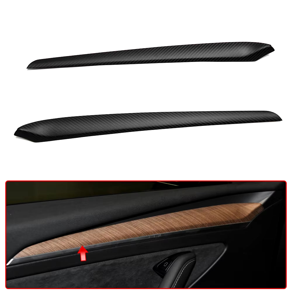 Glossy / Matte Real Carbon Fiber for Tesla Model 3 2017-2021 Model Y Car Accessories Interior Steering Wheel Button Cover Trim